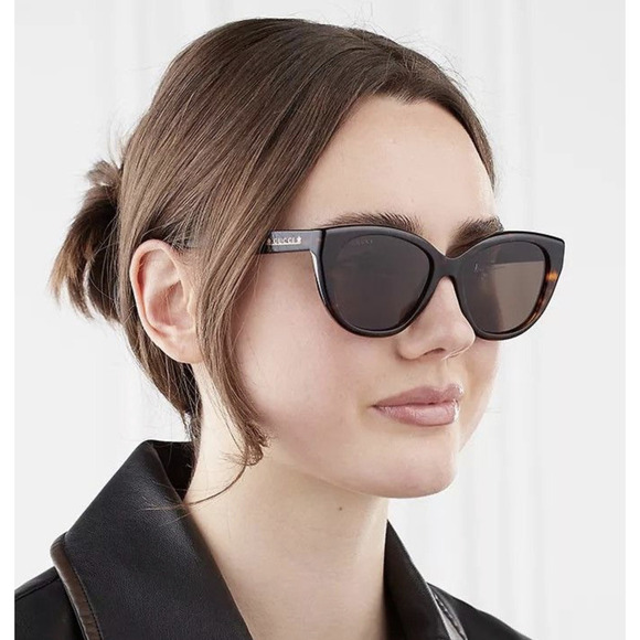 NWT Gucci Gg1588S 002 Havana Havana Brown Sunglasses